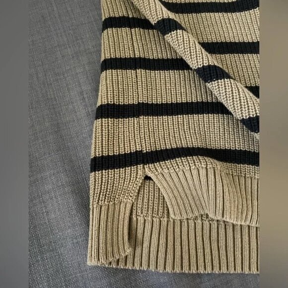 Ralph Lauren Olive Green and Black Knit Short Sleeve Striped Sweater sz Medium - Picture 5 of 5